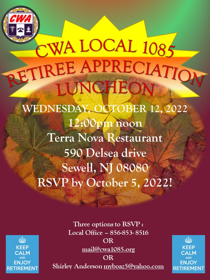 CWA Local 1085 Retiree Appreciation Luncheon