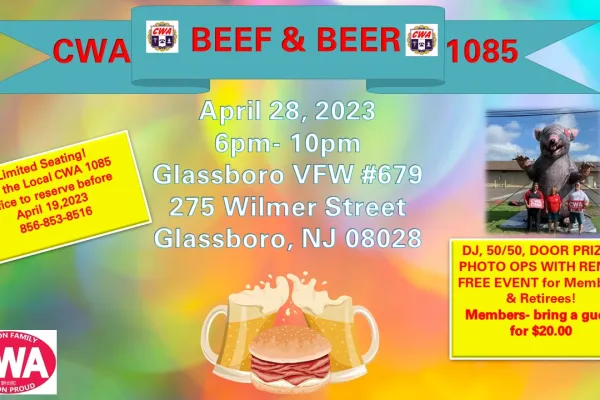 CWA Local 1085 Beef & Beer Flyer