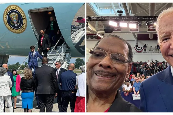 CWA President Claude Cummings Joins President Biden on Air Force One