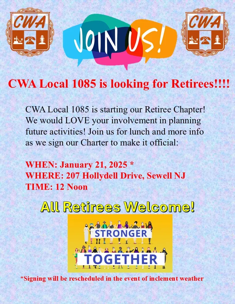 CWA Local 1085 Retiree Chapter Flyer