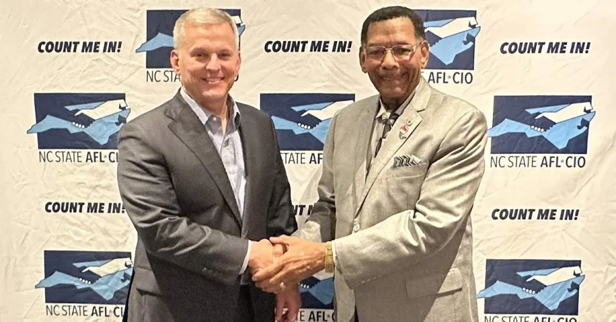 CWA President Cummings with N.C. Governor Josh Stein