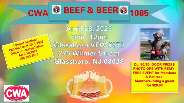 CWA Local 1085 Beef & Beer Flyer