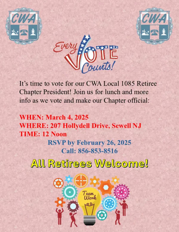 CWA Local 1085 Retiree Chapter Flyer